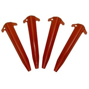 POWDER COATED ALUMINUM - MILITARY GRADE ORANGE USGI METAL TENT STAKES 40 PC LOT